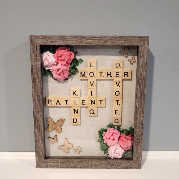 8×10 "Mother" Scrabble Shadow Box Frame - Picture 4 of 6